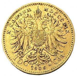 Austria -Hungary 10 Corona Austria 1909 Schwartz FJI.