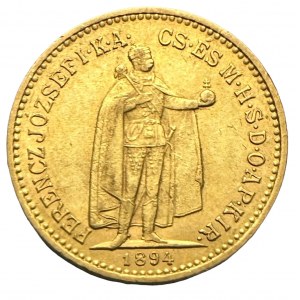Austria -Hungary 10 Corona Hungary 1894 K.B. FJI.