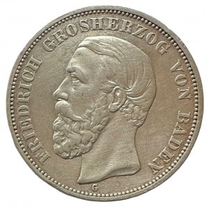 Deutches Reich 5 Mark 1901 G Friedrich II. Fridrich Grossherzog von Baden