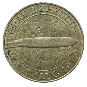 Weimar republic 5 Mark 1929 F Graf Zeppelin