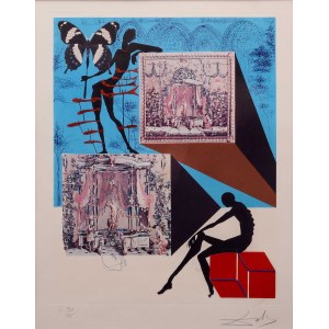 Salvador Dali (1904 - 1989), Dressed in the Nude in a Surrealist Fashion, (L'Habit de la Nudite a la Maniere Surrealist), 1971 - z cyklu „Memories of Surrealism”, 1971
