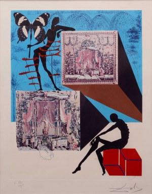 Salvador Dali (1904 - 1989), Dressed in the Nude in a Surrealist Fashion, (L'Habit de la Nudite a la Maniere Surrealist), 1971 - z cyklu „Memories of Surrealism”, 1971