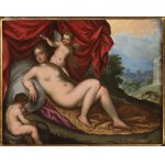 Hans Rottenhammer (1564 -1625) - Attributed, Reclining Venus in a Landscape