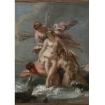 French painter of 18th century, Sea Landscape with Amphitrite carried bz Tritons