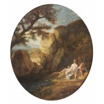 Gaspard Dughet (1615-1675) - circle, Southern Landscape with Lovers (Venus and Adonis?)