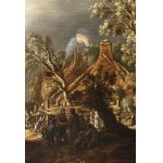 Jan van Goyen (1596-1656) - Attribuito, Coppia di paesaggi di villaggio