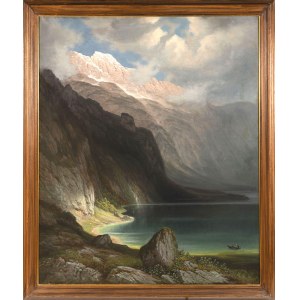 German Painter of 19th Century, View of a Mountain Lake