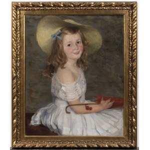 Erni von Hüttenbrenner, Portrait of a young girl in a summer dress (Vienna 1874-1944)