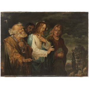 Painter from the 20th century, Jesus and the Emaus disciples
