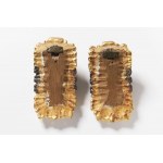Pair Of Small Reliefs Carved In Wood, Painted and Gilded, Pair Of Small Reliefs Carved In Wood, Painted and Gilded