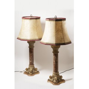 Impressive 20th Century Marble Leg Lamps