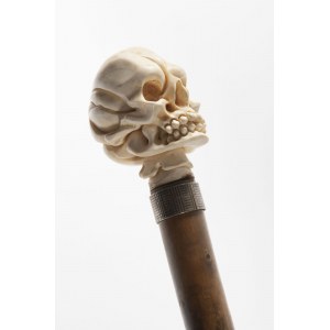 England, around 1900, Memento Mori walking stick, England, around 1900