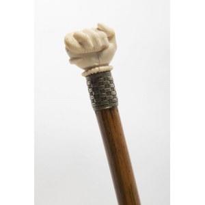 Doctor's or apothecary's cane, hand with snake, early 20th century