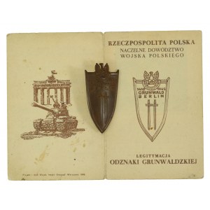 Odznaka Grunwaldzka z legitymacją 1947. (112)