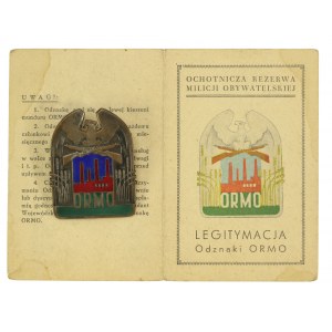 PRL, Odznaka ORMO z legitymacją wz. 1948 (125)
