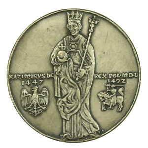 PRL, STRIEBORNÁ medaila, kráľovská séria - Kazimierz Jagiellończyk (984)