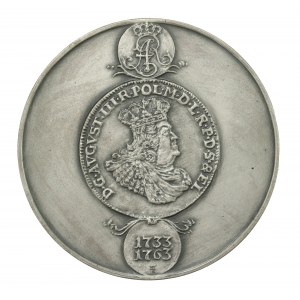 PRL, STRIEBORNÁ medaila, kráľovská séria - August III (988)