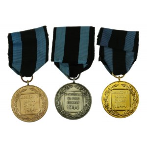 PRL, Medale Zasłużony na Polu Chwały, złoty, srebrny, brązowy. Mennica Warszawska (206)