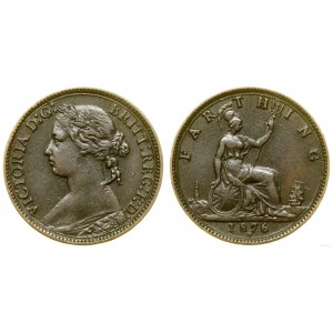 Wielka Brytania, 1 farthing, 1876 H, Birmingham