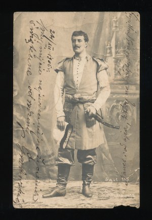 Polish nobleman with a saber Postcard dated 1906 (1136)