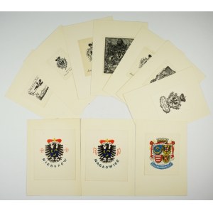 [RADZIWILL]. A collection of 21 copies (the vast majority) and originals of the book marks of the Radziwill family....