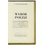 SŁONIMSKI A. - Výběr z poezie. Londýn 1944. vytištěno na ručním papíře.  