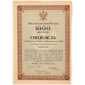 OBLIGACJA 1000 zł, 1924