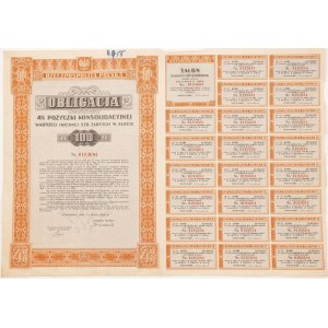 OBLIGACJA 100 zł, 1926
