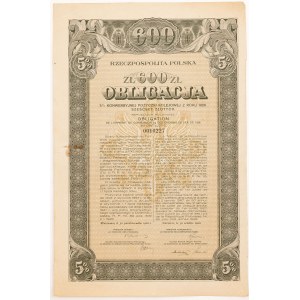 OBLIGACJA 600 zł, 1926