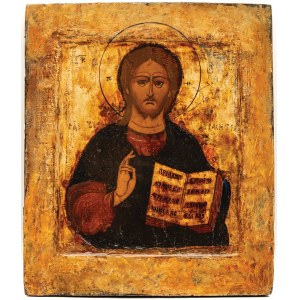 IKONA, CHRYSTUS PANTOKRATOR, Rosja, XVIII / XIX w.