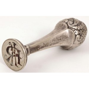 TŁOK PIECZĘTNY Z MONOGRAMEM KR, ok. 1900