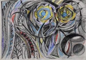 Janina Muszanka-Łakomska (1920-1982), Kompozycja z żółtymi kwiatami [tytuł umowny], ok.1976