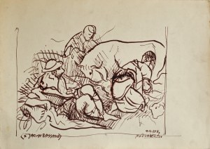 Kazimierz Podsadecki (1904 – 1970), Scena pasterska - wg „Zwiastowania pasterzom” Jacopo Bassano, 2 IV1964