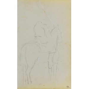 Jacek MALCZEWSKI (1854-1929), Outline of a figure on horseback