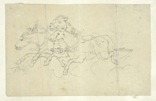 Tadeusz RYBKOWSKI (1848-1926), Pędzące konie