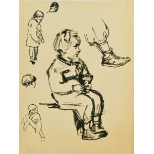 Ludwik MACIĄG (1920-2007), Skizze von Kindern