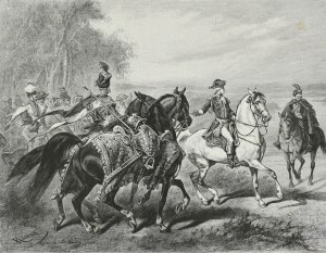 Juliusz KOSSAK (1824-1899), Z rozkazu króla mam oddać tę zbroję i konia z rzędem