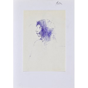 Roman BANASZEWSKI (1932-2021), Náčrt hlavy ženy z ľavého profilu