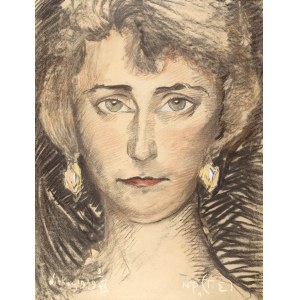 Stanisław Ignacy Witkiewicz (1885 Varšava - 1939 Jeziory v Polesí), Portrét ženy - Janina Czerbakowa, rodená Soborska, 2. vota Bulandowa, 3. septembra 1929.