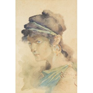 Zefiryn Ćwikliński (1871 Lviv - 1930 Zakopane), Woman in antique costume