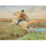 MN naśladowca Józefa Chełmońskiego (I poł. XX w.), Posłaniec, 1928 r.