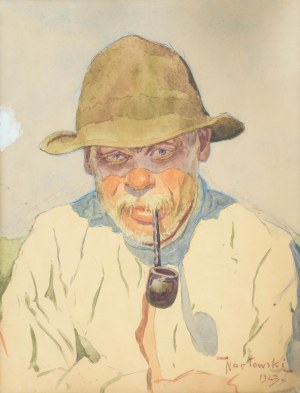 Tadeusz Nartowski (1892 Zręby k. Łomży - 1971 Szczecin), Głowa rybaka w słońcu, 1923 r.