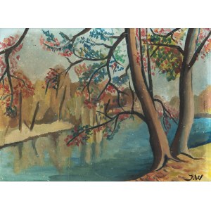 Jan Wojnarski (1879 Tarnów - 1937 Kraków), Riverside Landscape