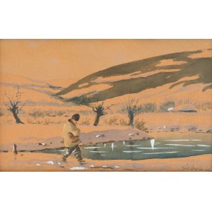 Jozef Brach (first half of the 20th century), Landscape with Relay