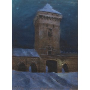 Odo Dobrowolski (1883 Černivci - 1917 Kyjev), Floriánská brána v noci, 1910.