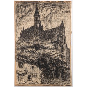 Tadeusz (son) Cieslewski (1895-1944), Gothic Church in Chelmno, 1922.