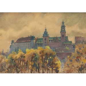 Antoni Chrzanowski (1905 Krakov - 2000 tamtéž), Pohled na hrad Wawel, 1940.