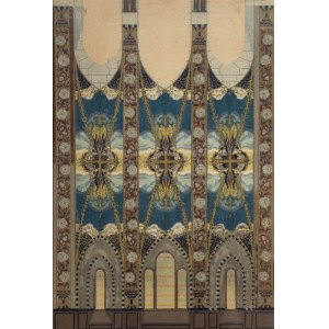 Jan Bukowski (1873 Nowy Sącz - 1938 Nowy Targ), Projet de voûte polychrome de l'église Saint-Joseph de Cracovie