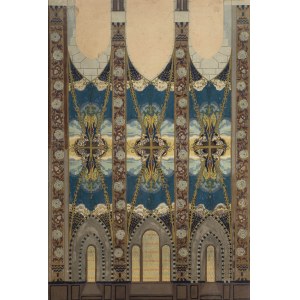 Jan Bukowski (1873 Nowy Sącz - 1938 Nowy Targ), Projekt für das polychrome Gewölbe der St. Joseph-Kirche in Krakau
