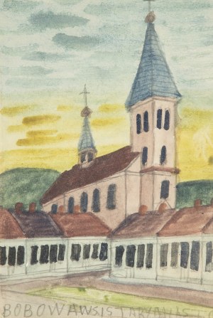 Nikifor Krynicki (1895 Krynica Zdrój - 1968 Folusz), Stary kościół, l.60 XX w.